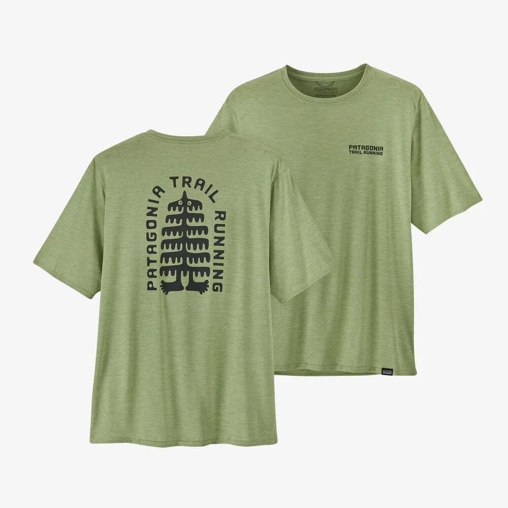 Patagonia Men's Capilene Cool Daily Green Shirt Trail Running Tree Trotter Sz XS - Picture 9 of 9